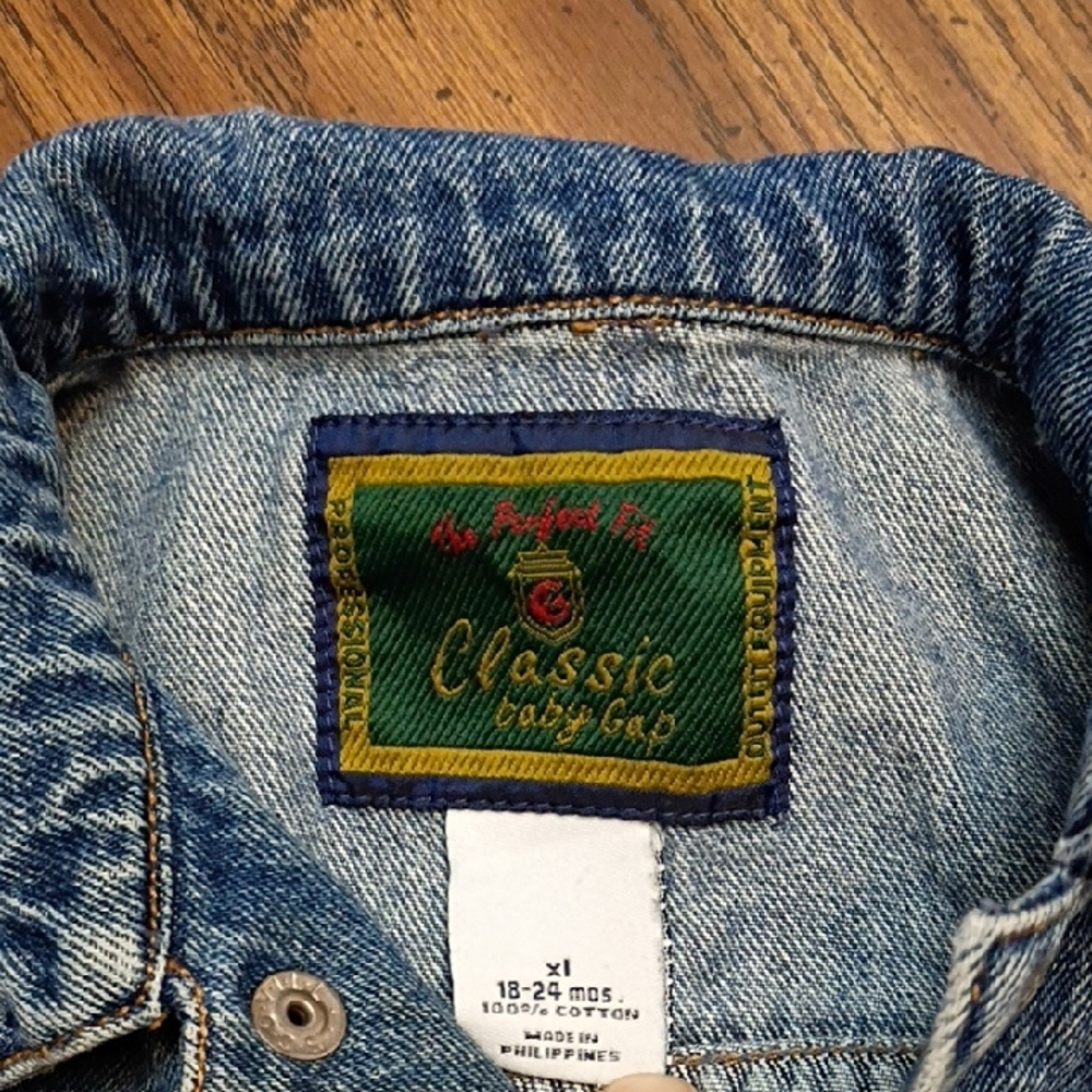 💙 Classic By Baby Gap 18-24 Months Jean Jacket Y2K - Picture 2 of 6